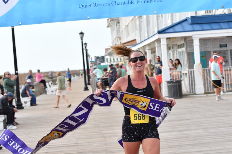 Trudy Dalton is the first female Bunny Palooza finisher in 21:27.