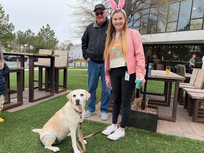 As always with a Dogfish Head event, there were plenty of four-legged friends on hand, including Sarah and Mark Vible with Rosebud.