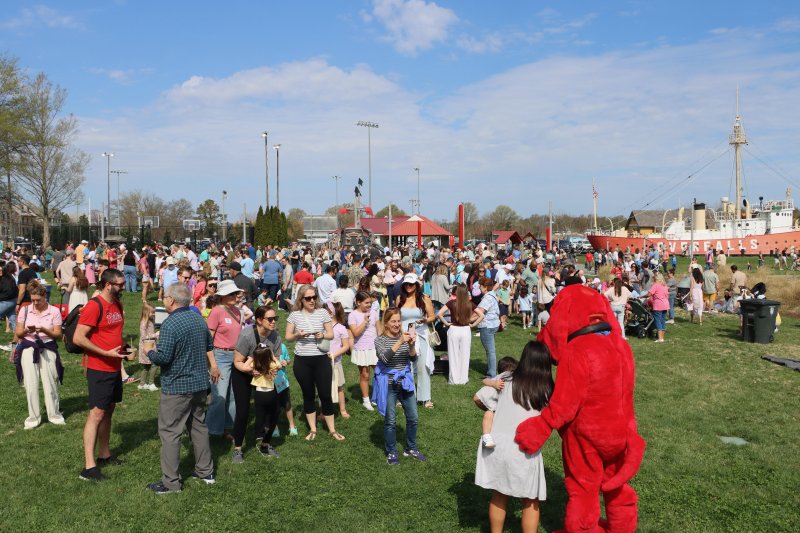 A large crowd filled Lewes Canalfront Park for the Bunny Bonanza on a perfect spring morning.
