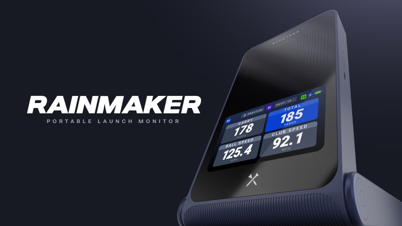 Blue Tees’ new Rainmaker launch monitor provides basic but useful shot information, in a light and highly portable package. SUBMITTED PHOTO