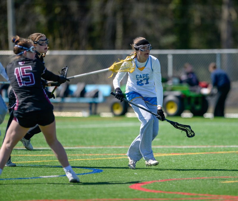 Annabell Bonk shoots and scores versus Broadneck.
