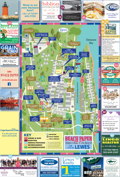 Map Of Delaware Beaches Beach Paper Maps | Cape Gazette