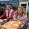 Auxiliary member Carol Murphy, left, and Tricia Buckman, a volunteer from St. Jude Parish, load boxes of supplies for troops April 13 at American Legion Post 17. The boxes were taken to Dover Air Force Base and will be shipped overseas. BILL SHULL PHOTOS