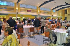 A large crowd attends a pre-party in anticipation of listening to opera star Patricia Racette. BY RON MACARTHUR