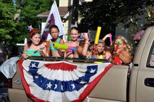 Stay away from these girls because they will get you wet. It didn't much matter because it was nearly 90 degrees at parade time.