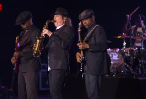 Smooth jazz/jazz fusion guitarist Marc Antoine took the stage with keyboardist, composer and studio musician, Brian Simpson at the opening of the Rehoboth Beach Jazz Festival's 25th anniversary, Oct. 16 at Cape Henlopen High School. Boney James headlines with his band to fuse his jazz roots with latin rhythm. BY DENY HOWETH
