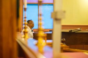 Rosemary Martin performs the spiritual “Thank You Lord, for All You’ve Done for Me” at the piano. BY DENY HOWETH