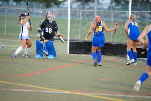 Katie Frederick whacks home a goal in the second half. BY DAVE FREDERICK