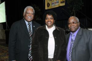 Board members (l-r) Winton Hill, Evelin Wilson and Isaac Upshur gather for a photo. BY STEVEN BILLUPS