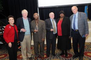 First State Community Action Agency Pioneers were recognized for their longtime service. Shown are Board President Peggy Strine, Bill Schaub, Harold Truxon, Joe Conway, Executive Director Bernice Edwards and Bill Moore. BY STEVEN BILLUPS