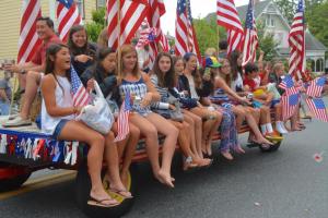 The basic rules for the parade are to dress up in red-white and blue, grab some friends and throw out candy to anxious children along the parade route in downtown Lewes. RON MACARTHUR PHOTO