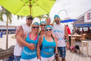 The Motha Shuckers from Pilottown Fish Company are ready for their chance to compete, in back (l-r) Jon Murray, Ian Wood and George Abboud, in front Ashley Murray, Britney Youetts and Casey Brasure.