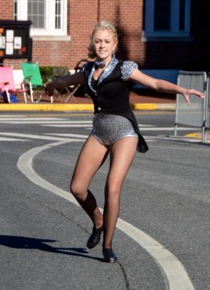 Jenna Anger, a dancer with Sussex Dance Academy, performs a tap routine on The Circle. RON MACARTHUR PHOTO