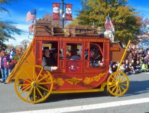 Sussex County Sheriff Bob Lee rides in a miniature stagecoach, one of the most unique vehicles in the parade. RON MACARTHUR PHOTO