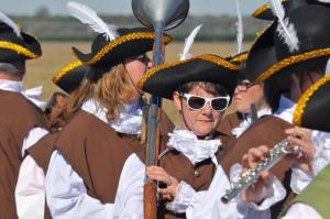 The Yankee Doodle drum corps prepares to perform for the large crowd prior to the team’s second air cannon shot of the competition. RON MACARTHUR PHOTO