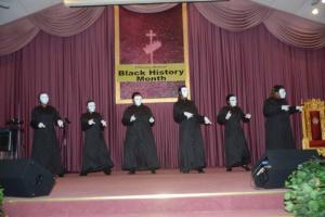 The SALT (Saving a Life Today) Dance Ministry performed during the program. Shown are (l-r) Kayla Duffie, Michele Rideau, Brittany Hayes, Shawntelle Showell, Jasmine Taylor and Jasmine Harris. Trinity Faith