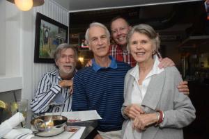 Happy helping Griswold Home Care celebrate its anniversary are (l-r) Gregory Scott, Richard Scalenghe, Barry Dunkin and Martha Royall. Griswold Home Care
