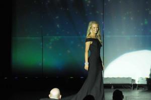 Miss Diamond State Rachel Buckler from Georgetown walks across the stage in the formalwear competition. Miss Delaware 2017