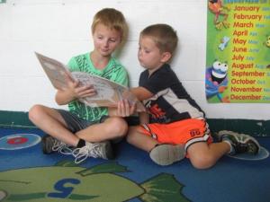 Reading buddies meet at Breakfast Club in Milford