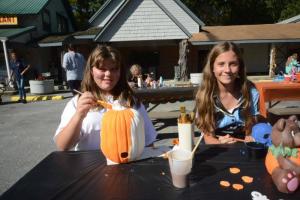 Halloween themes were a popular ceramic project for Chrissandra Corrall and Chloe Wright. My Ceramics in Millsboro provided the ceramic figures. Fall Festival