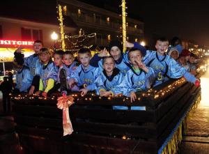 The Cape Pop Warner squad had a great time on their float.