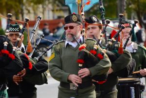 The St. Andrews Pipes & Drums Legion came from Richmond, Va., to take part in the parade. RON MACARTHUR PHOTO