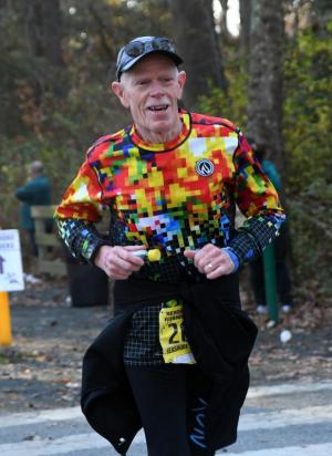 Local runner Jack Vassalotti always shows a strong performance in the half marathon. DAN COOK PHOTO