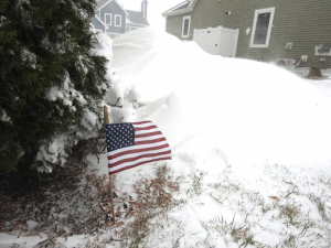 “The weather outside is frightful but my hot cocoa is so delightful,” writes George Perasso of Lewes. “Winter Storm Grayson is testing many parts of America. The snow drifts will fade away and America will be back in business. Senators in Lewes is my home and this is my flag.”