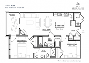 Floor Plan of Condo 358