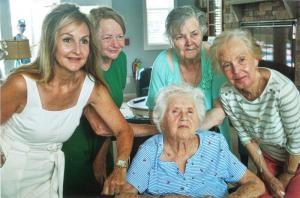 Florence Rhoads is shown with her four daughters, Rae Deitrick, Paula Walter, Sue St. Laurent and Karen Smith.
