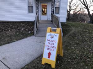 Milton’s in-person polling took place at Goshen Hall on Federal Street.