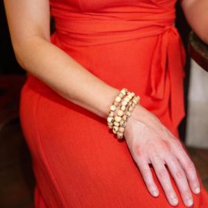 Woman Wearing Stackable Bracelets by Tagua