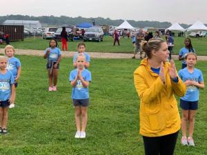 Junior Pee Wees work hard at practice.