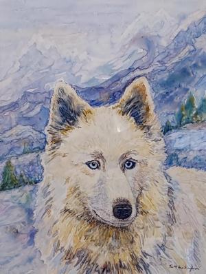 "Winter Wolf" by Ruth Ann Kaufman, Cape Artists.