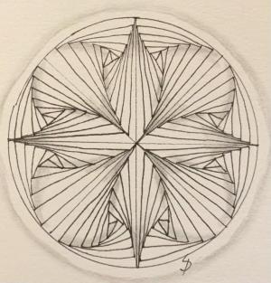 Zentangle pattern by Sue Dutton.