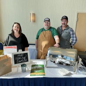 Serving the judges’ top pick for wings at the Fire & Ice Festival, part of the 2023 Lewes Polar Bear Plunge to benefit Special Olympics, are (l-r) Amber Willis, Chef Ian Mangin and Chase Cline of Fish On in Lewes. SUBMITTED PHOTO
