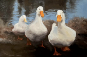 “Get Your Ducks in a Row” by Kristin Blanck, Peninsula Gallery exhibitor.