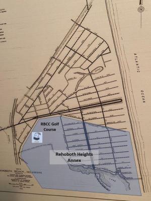 A historic map shows (in blue) the area annexed by Rehoboth in 1926. SUBMITTED PHOTOS