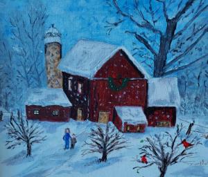 "The Red Barn" by Diane Weber.