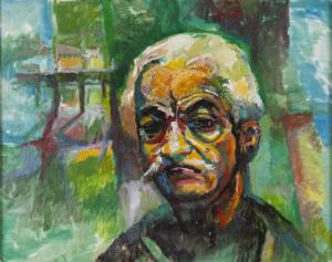 “Self Portrait” oil by Edward Loper Jr.