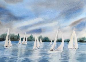 “A Day of Sailing” by Gerilynn Gaskill, Milton Arts Guild instructor.