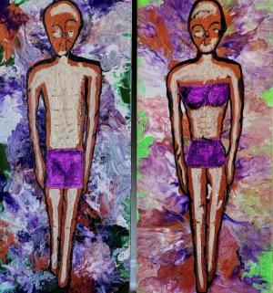 “Untitled,” acrylic by Sheila Exum.