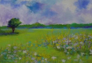 “Pastoral,” pastel by Nick Serratore.