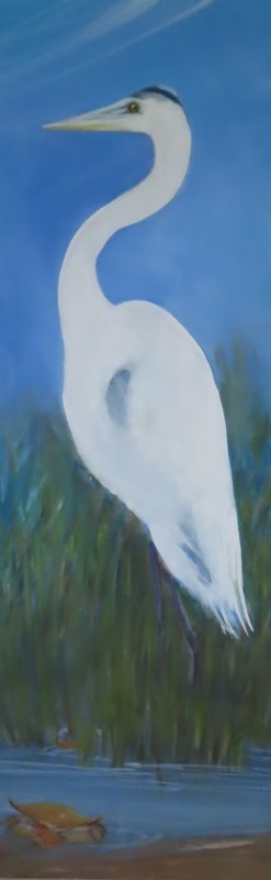 “Hunter and Hunted,” acrylic by Cheryl Wisbrock.