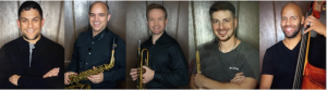 Quintet players shown are (l-r) Bobby Jasinski, piano; Steve Lovecchio, tenor sax; John Ehlers, trumpet; Sam Carolla, drums; and Zack Williams, bass. SUBMITTED PHOTO