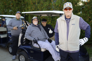 Epworth Drive Away Hunger winning golf team members shown are (l-r) Bruce Smith, Steve Schomberger, Al Galati and Don Moore.