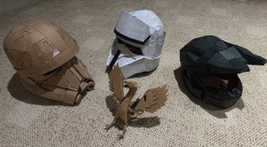 Cardboard Star Wars helmets were some of the first costume pieces Mia Jaoude created.