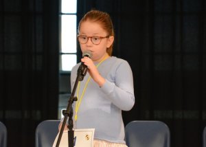 Rehoboth Elementary fourth-grader Charlotte Burton is the runner-up in the school spelling bee competition.