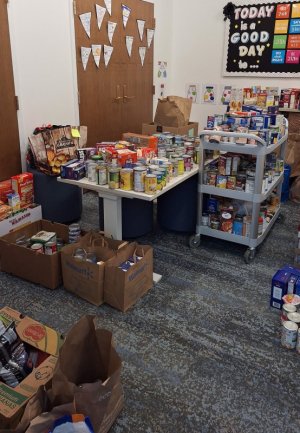 Lewes Elementary families, staff and community members donated more than 2,200 items for the recent food drive to benefit local pantries.