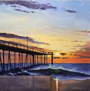 “Morning Breakers,” oil by John Schisler.